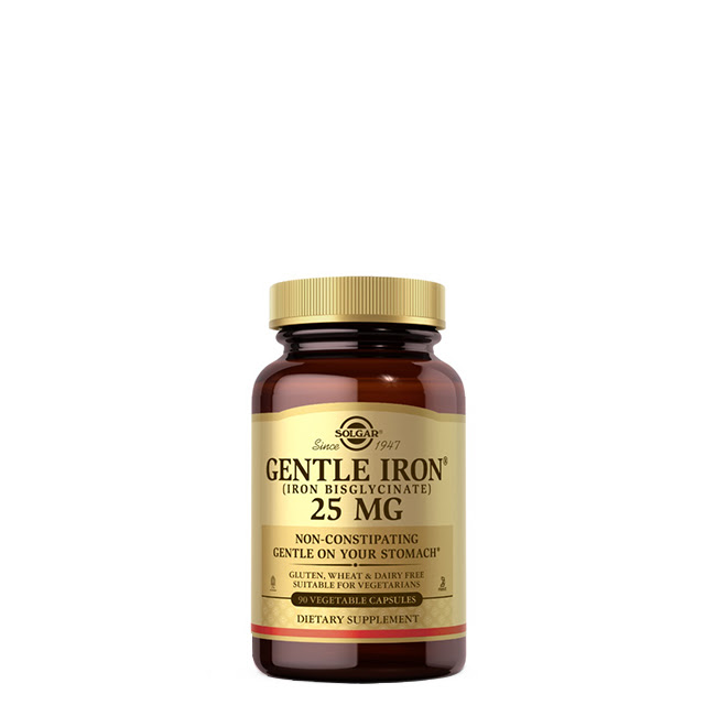 SolgarGentleIron20mgVegetableCapsulesx90 ソルガー・ジェントル・アイロン 20mg ベジタブル・カプセル x90 - 画像 (1)