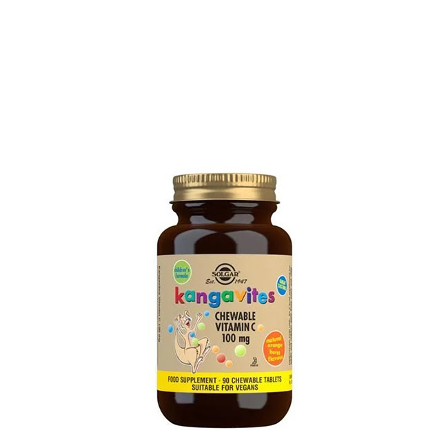 SolgarKangavitesVitaminC1000mgChewableTabletsx90 Solgar Kangavites Vitamina C 1000mg Tabletas Masticables x90 - Image 1