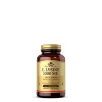 Bottle  of  Solgar  L-Lysine  1000mg  Tablets  by  Solgar,  a  dietary  supplement  indicated  for  immune  system  support  and  lip  health.