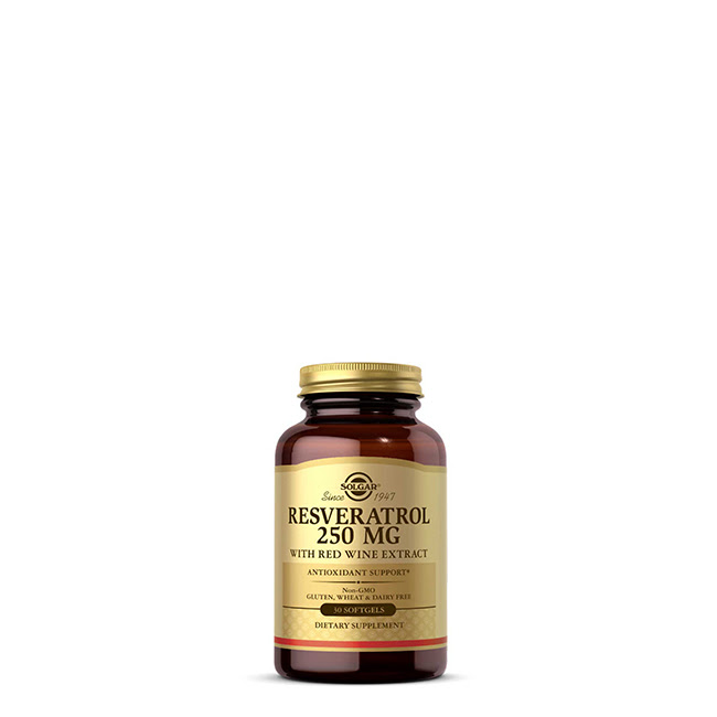 SolgarResveratrol100mgVegetableCapsulesx60 Solgar Resveratrol 250mg Softgels x30