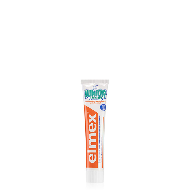 ElmexJunior6-12YearsToothpaste75ml Tube of Elmex Junior 6-12 Years Toothpaste by Elmex, a toothpaste indicated for children to prevent cavities.