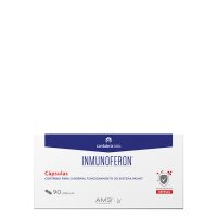 Box  of  Inmunoferon  Immune  System  Capsules  by  Inmunoferon,  a  supplement  indicated  for  strengthening  immune  defenses.