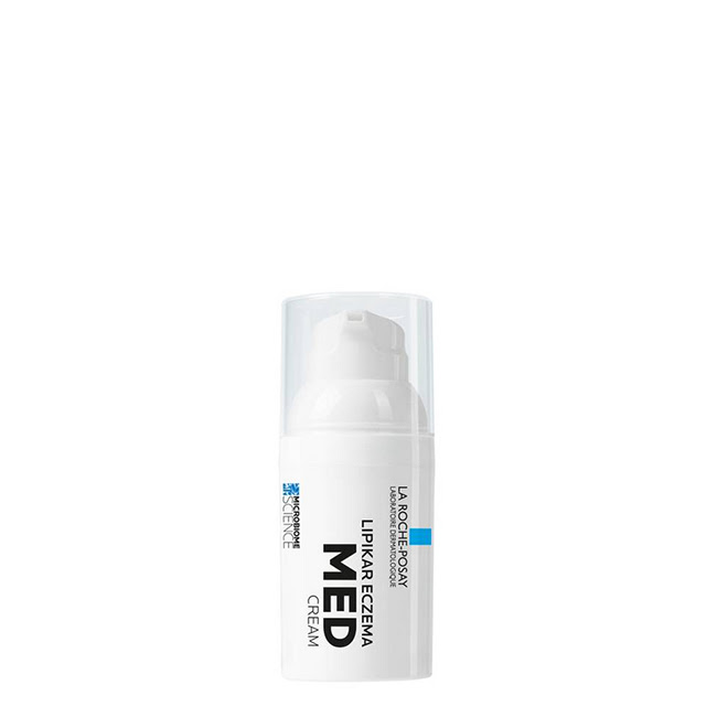LaRochePosayLipikarEczemaMed30ml Tube of La Roche Posay Lipikar Eczema Med, a rich cream indicated for the relief of eczema symptoms and skin inflammation.