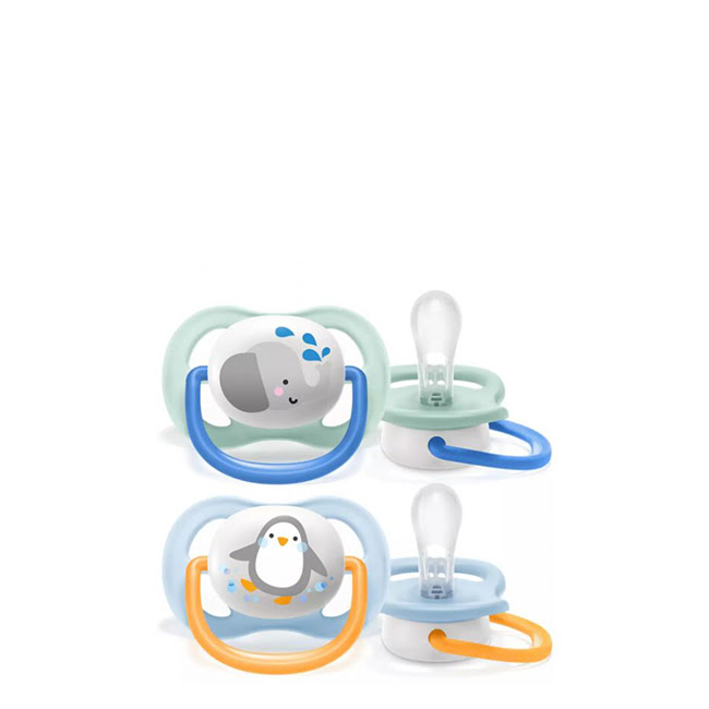 PhilipsAventPacifiersUltraAirAnimalBoy0-6Mx2 Philips Avent Pacifiers Ultra Air Animal Boy 0-6M x2