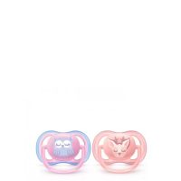 Philips Avent Pacifiers Ultra Air Animal Girl 0-6M x2