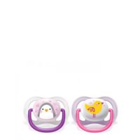 Box  of  Philips  Avent  Pacifiers  Ultra  Air  Animal  Girl  0-6M  x2,  a  breathable  pacifier  indicated  for  baby  skin  care.