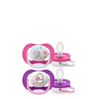 Philips Avent Pacifiers Ultra Air Animal Girl 6-18M x2