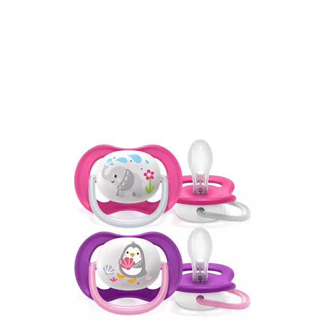 PhilipsAventPacifiersUltraAirAnimalGirl6-18Mx2 Philips Avent Pacifiers Ultra Air Animal Girl 6-18M x2