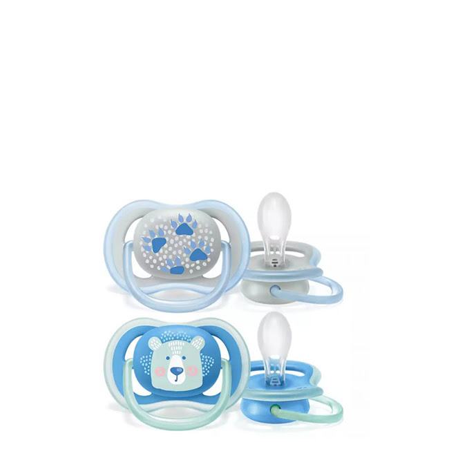 PhilipsAventPacifiersUltraAirDeco6-18MBoyx2 フィリップス Avent おしゃぶり ウルトラエアデコ 6-18M ボーイ x2 - 画像 (1)