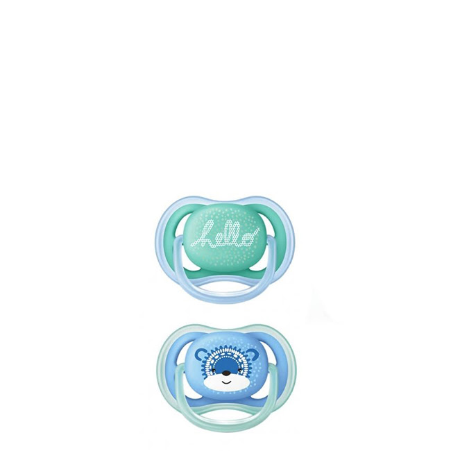 PhilipsAventPacifiersUltraAirHappyBoy6-18Mx2 Philips Avent Chupetes Ultra Air Happy Niño 6-18M 2un. - Image 1