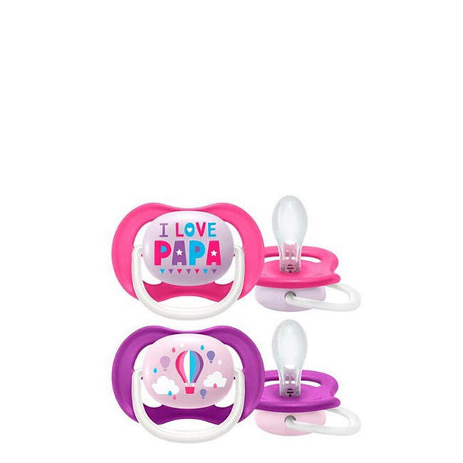 PhilipsAventPacifiersUltraAirHappyGirl6-18Mx2 Philips Avent Pacifiers Ultra Air Happy Girl 6-18M x2
