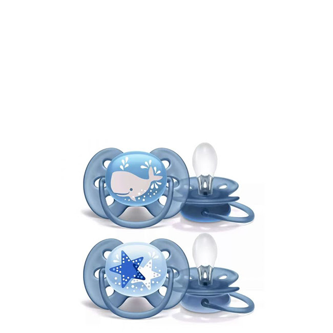 PhilipsAventPacifiersUltraSoftDecoBoy6-18Mx2 Philips Avent Pacifiers Ultra Soft Deco Boy 6-18M x2