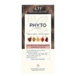 Box of Phytocolor Permanent Hair Color 6.77 Light Brown Cappuccino by Phytocolor, a hair dye indicated for natural color and shine.