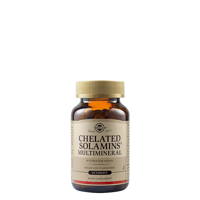 SolgarChelatedSolaminsMultimineralsTabletsx90 Solgar Chelated Solamins Multiminerals Tablets x90