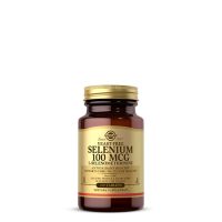 Bottle  of  Solgar  Selenium  100mcg  Tablets  by  Solgar,  a  dietary  supplement  indicated  for  immune  system  and  thyroid  function.