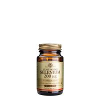 Bottle  of  Solgar  Selenium  200mcg  Tablets  by  Solgar,  a  dietary  supplement  indicated  for  immune  system  and  thyroid  function.