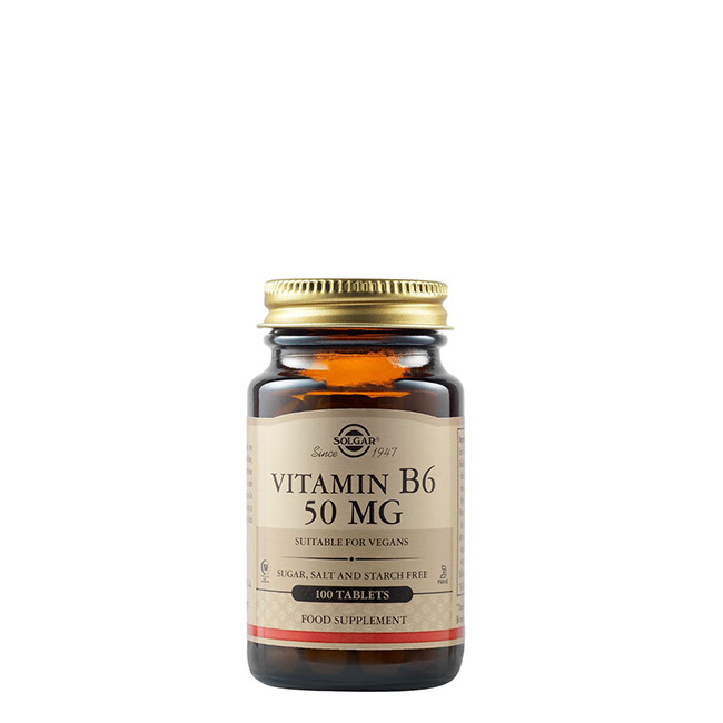 SolgarVitaminB650mgTabletsx100 ソルガー・ビタミンB6 50mg 錠剤 x100 - 画像 (1)