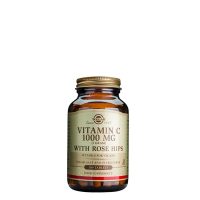 Box  of  Solgar  Vitamin  C  1000mg  Rose  Hips  Tablets  by  Solgar,  a  dietary  supplement  indicated  for  immunity  and  antioxidant  protection.