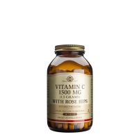 Box  of  Solgar  Vitamin  C  1500mg  Rose  Hips  Tablets  by  Solgar,  a  dietary  supplement  indicated  for  immunity  and  bone  function.