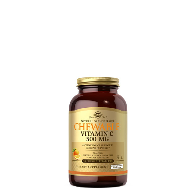 SolgarVitaminC500mgOrangeChewableTabletsx90 ソルガー ビタミンC 500mg オレンジ チュアブル錠 x90 - 画像 (1)