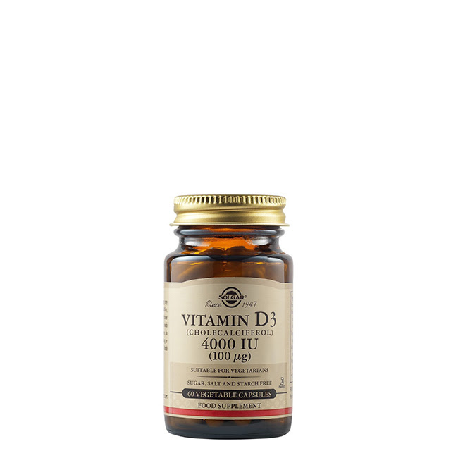 SolgarVitaminD34000IUVegetableCapsulesx60 Solgar Vitamin D3 4000 IU 植物性カプセル 60個入 - 画像 (1)
