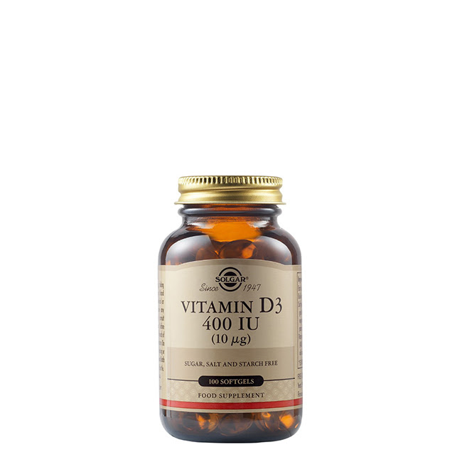 SolgarVitaminD3400IUSoftgelsx100 Solgar Vitamina D3 400 UI Cápsulas Moles x100 - Image 1