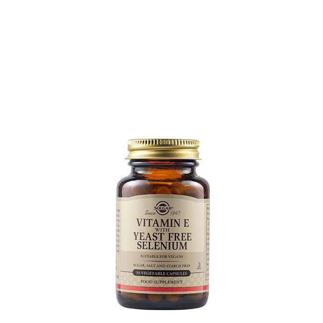 SolgarVitaminEcomYeastFreeSeleniumVegetableCapsulesx50 ソルガー ビタミンEコム イーストフリーセレニウムベジタブルカプセル x50 - 画像 (1)