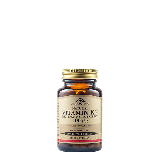 SolgarVitaminK2100mcgVegetableCapsulesx50 ソルガー ビタミンK2 100mcg ベジタブル カプセル x50 - 画像 (1)