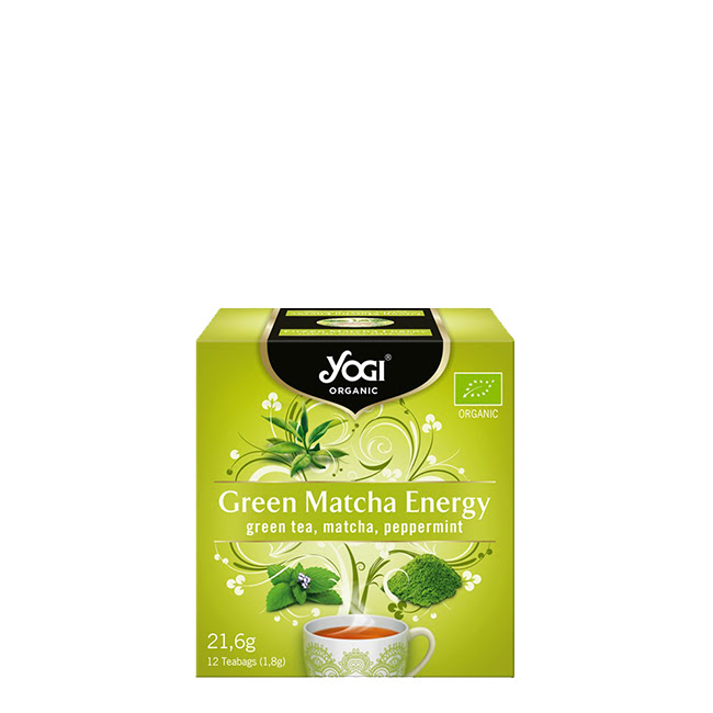 YogiBioGreenMatchaEnergyTeabagsx12 Yogi Bio Green Matcha Energy Teabags x12