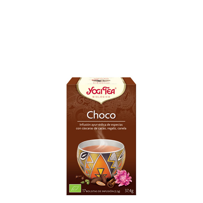 YogiTeaBioChocoTeabagsx17 ヨギティー オーガニックチョコ ティーバッグ 17個入り - 画像 (1)
