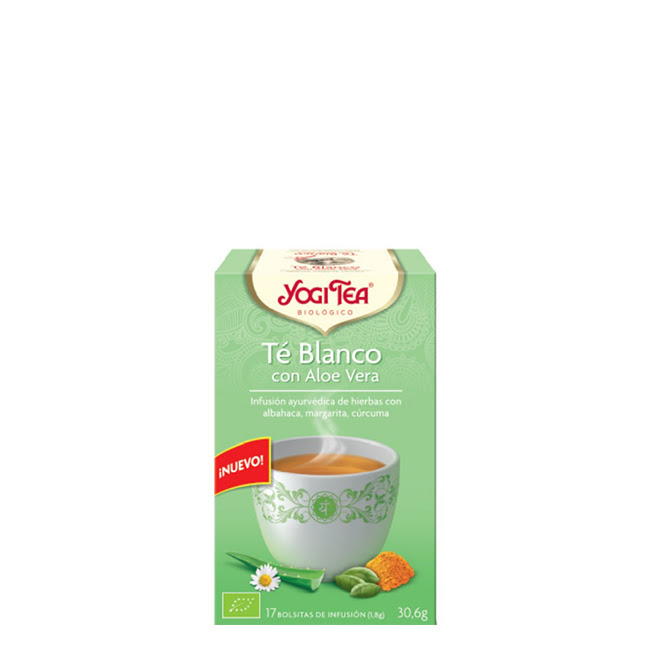YogiTeaBioWhiteTeawithAloeVeraTeabagsx17 Yogi Tea Bio Chá Branco Aloé Vera Saquetas x17 - Image 1