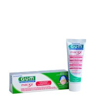 Tube  of  GUM  Paroex  Intensive  Action  Toothpaste  by  GUM,  a  toothpaste  indicated  for  gingivitis  and  periodontal  disease.