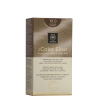 Box  of  Apivita  My  Color  Elixir  Permanent  Hair  Color  10.0  Platinium  Blonde  by  Apivita,  a  hair  dye  indicated  for  platinium  blonde  color.