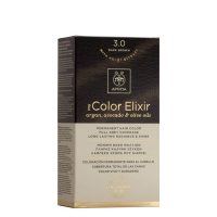 Box  of  Apivita  My  Color  Elixir  Permanent  Hair  Color  3.0  Dark  Brown  by  Apivita,  a  hair  dye  indicated  for  dark  brown  hair  coloring.