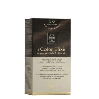 Box  of  Apivita  My  Color  Elixir  Permanent  Hair  Color  5.0  Light  Brown  by  Apivita,  a  hair  dye  indicated  for  light  brown  hair  coloring.