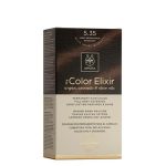 Box of Apivita My Color Elixir Permanent Hair Color 5.35 Light Brown Gold Manogany by Apivita, a hair dye indicated for gold mahogany color.