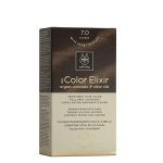 Box of Apivita My Color Elixir Permanent Hair Color 7.0 Blonde, a creamy dye indicated for full grey coverage and natural color.