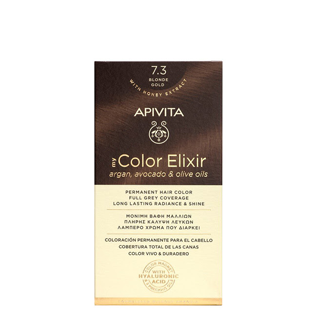 ApivitaMyColorElixirPermanentHairColor73BlondeGold Apivita My Color Elixir Coloração Permanente Cor 7.3 Loiro Dourado - Image 1
