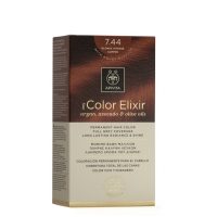 Box  of  Apivita  My  Color  Elixir  Permanent  Hair  Color  7.44  Blonde  Intense  Copper,  a  creamy  dye  indicated  for  long  lasting  color.