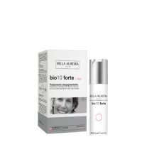 Product  container  of  Bella  Aurora  Bio10  Forte  L-tigo,  a  silky  treatment  indicated  for  eliminating  age  and  sun  spots.