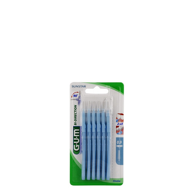 GUMBi-DirectionInterdentalBrush09mmx6 GUM 双方向ブラシ 0.9mm x 6本 - 画像 (1)