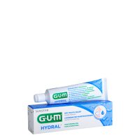 Tube  of  GUM  Hydral  Moisturizing  Gel  50ml  by  GUM,  a  moisturizing  gel  indicated  for  the  immediate  relief  of  dry  mouth  symptoms.