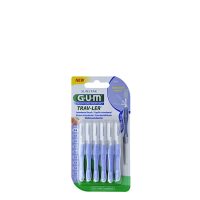 Box  of  GUM  Interdental  Brush  Trav-Ler  1312  by  GUM,  a  brush  indicated  for  cleaning  interdental  spaces  and  removing  plaque.