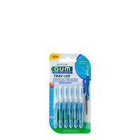 Box  of  GUM  Interdental  Brush  Trav-Ler  1614  by  GUM,  a  brush  indicated  for  cleaning  interdental  spaces  and  removing  plaque.