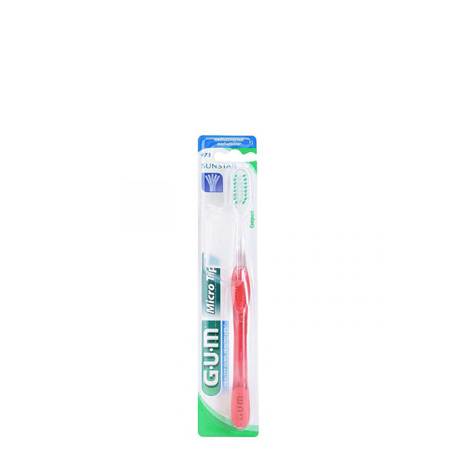 GUMMicroTipToothbrushCompactMedium473 GUM Micro Tip Toothbrush Compact Medium 473