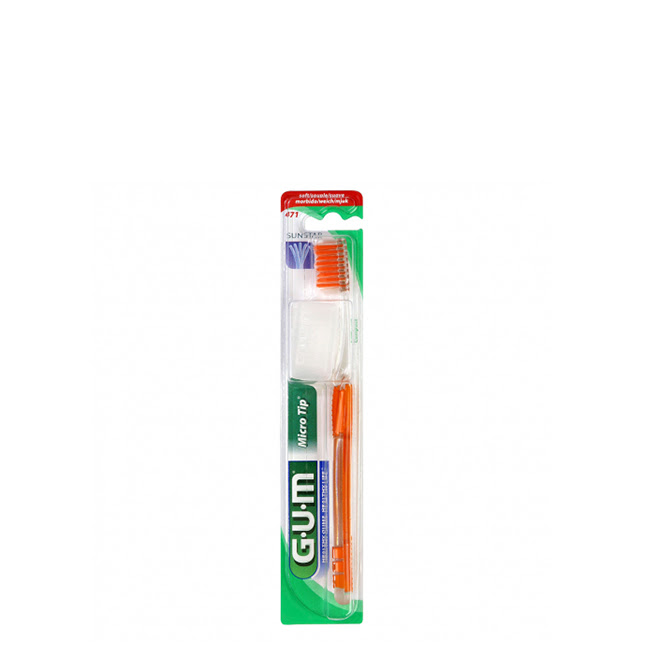 GUMMicroTipToothbrushCompactSoft471 GUM Micro Tip Toothbrush Compact Soft 471