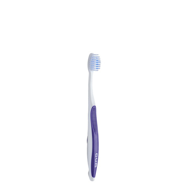 GUMOrthoMediumToothbrush124 Product container of GUM Ortho Medium Toothbrush 124 by GUM, a toothbrush indicated for orthodontic appliance hygiene.