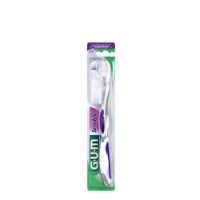 Product  container  of  GUM  SensiVital  Toothbrush  509  by  GUM,  a  soft  toothbrush  indicated  for  sensitive  teeth  and  gums.