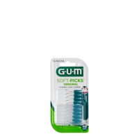 Box  of  GUM  Soft  Picks  Original  Large  by  GUM,  a  rubber  toothpick  indicated  for  removing  plaque  from  large  spaces.
