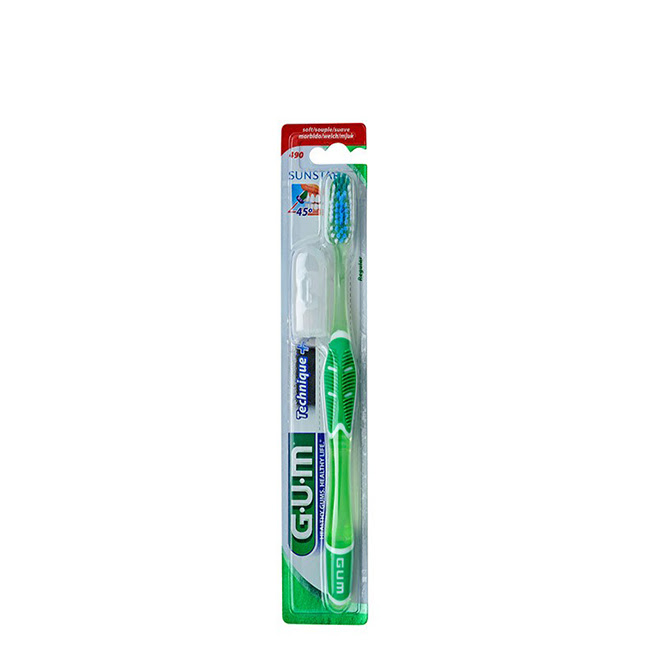 GUMTechnique+ToothbrushFullSizeSoft490 Product container of GUM Technique